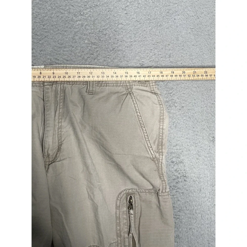 North‎ Face Shorts Mens 36 Beige Cargo Zip Pockets Rip Stop Outdoors Hiking